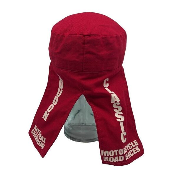 Loudon Classic Camel Pro Racing Motorcycle Hat Mens Red White Fitted L Preowned - Picture 4 of 10